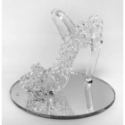 Glass Crystal High Heel Shoe Cinderella Slipper Favor for Sweet 16 Bridal Shower Birthday Keepsake - Case of 10